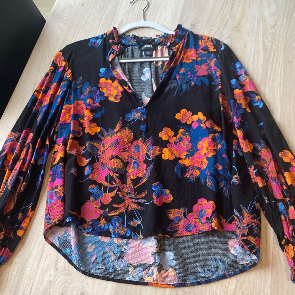 Colourful anthro blouse - worn once like new !